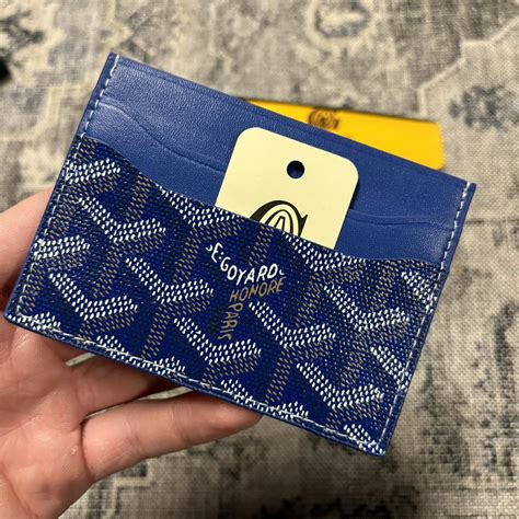 goyard card holder royal blue replica